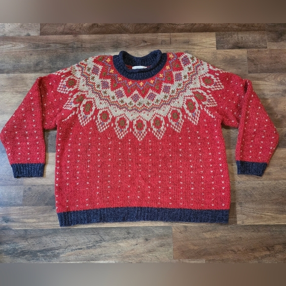 Claudia D Sweaters - Claudia D. Women's Vintage Red Turtleneck Wool Blend Pullover Sweater Size XL
